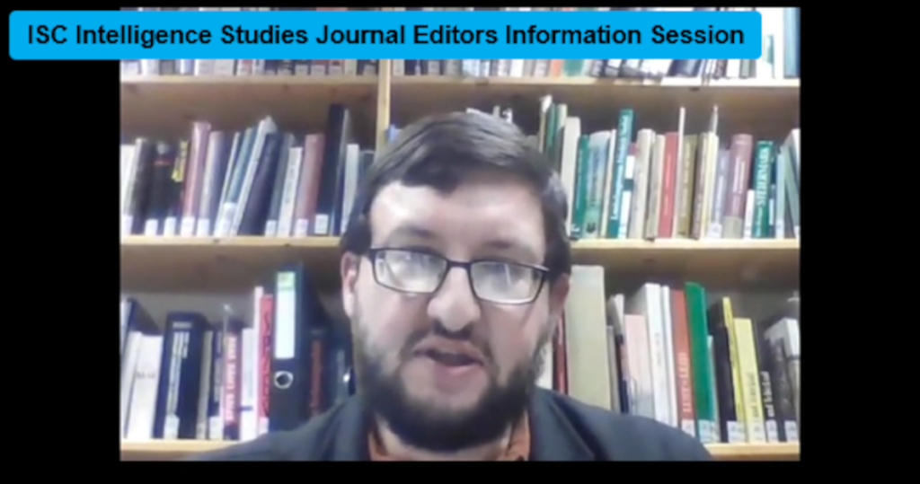 Dieter Bacher bei der ISC Intelligence Studies Journal Editors Information Session
