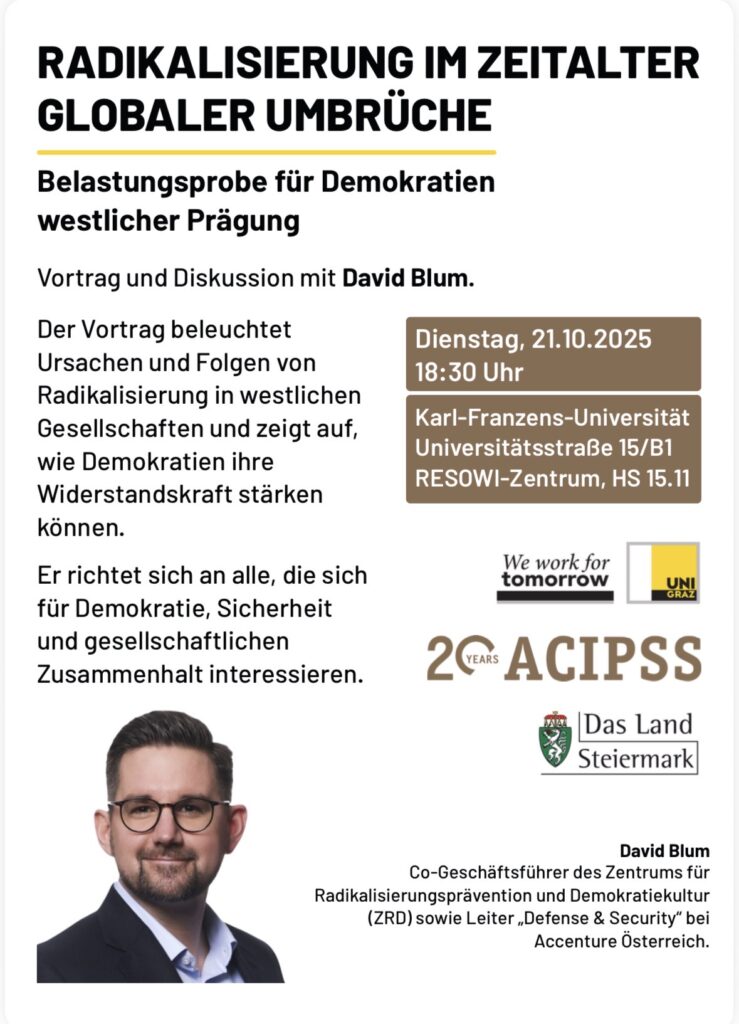 Vortrag & Diskussion mit Mag. David Blum