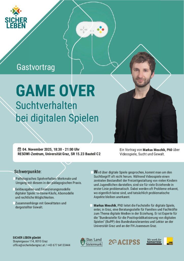 Gastvortrag: Game Over – Suchtverhalten bei digitalen Spielen